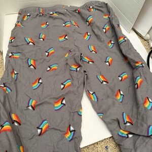 Gray Sonoma‎ LGBT Flag Pajama Pants W/ Pockets-Size Medium